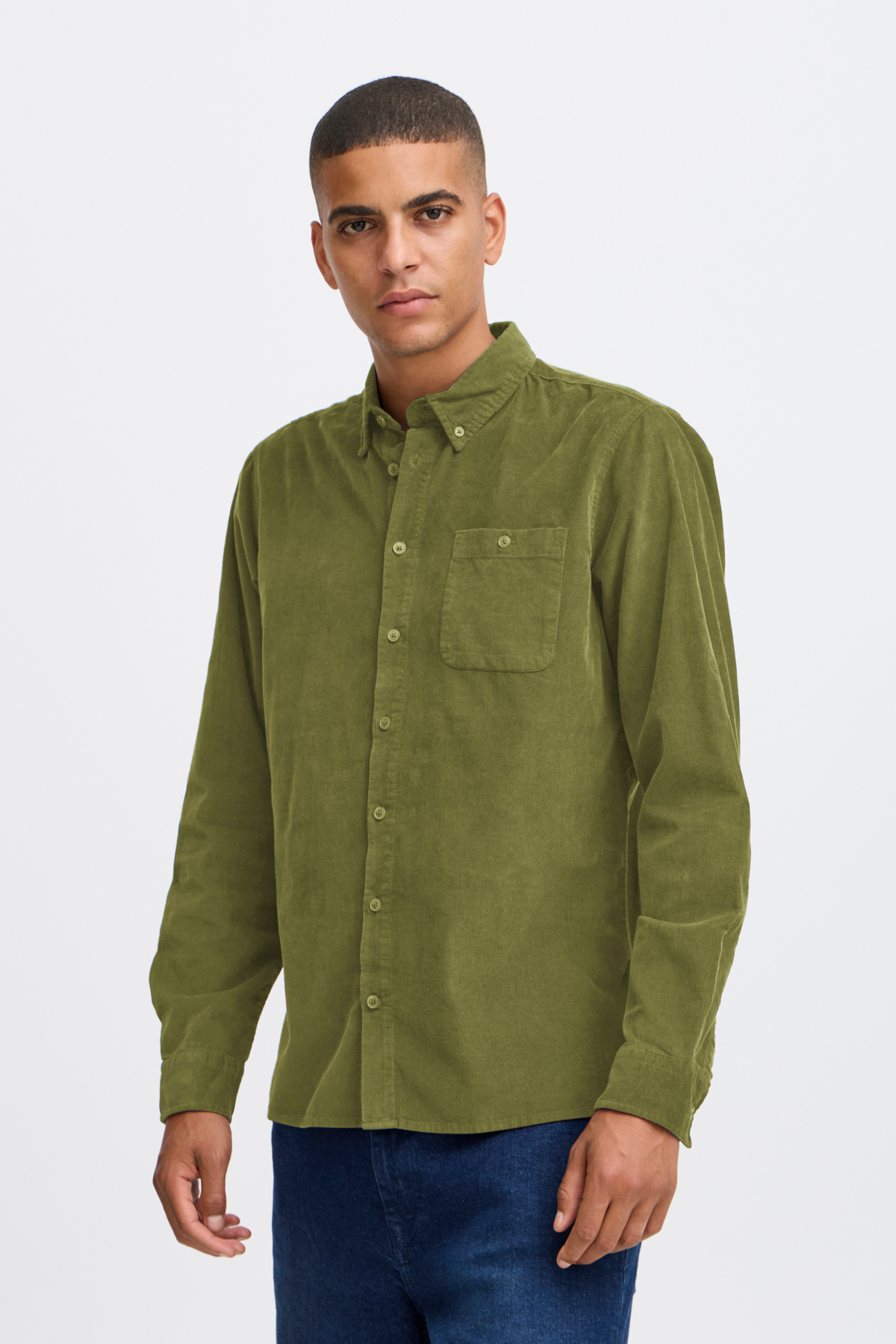 Blend blouse rib olive